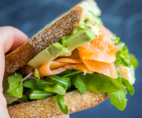 Smoked Salmon and Avo Sandwich
